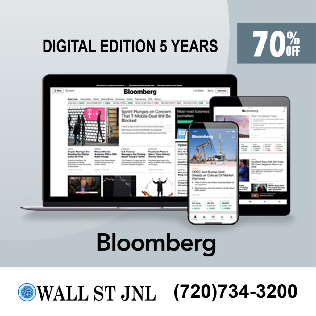Bloomberg Newspaper Digital Package for 3 Years at just $129