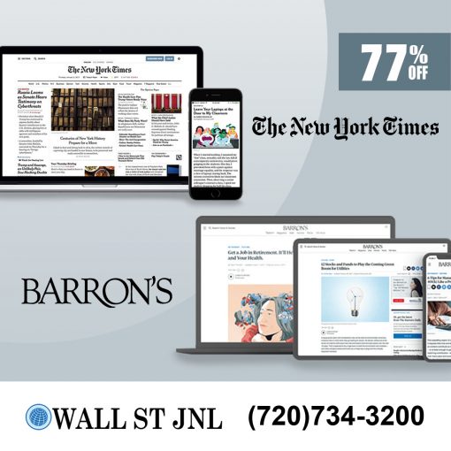 NY Times and Barron's Digital Combo for 5 Years at 77% Discount