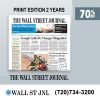 The Wall St Jnl Print Subscription for 2 Years at 70% Discount